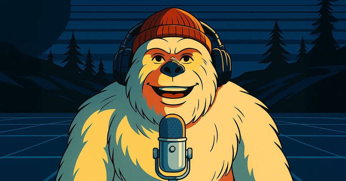ein Yeti im Podcast